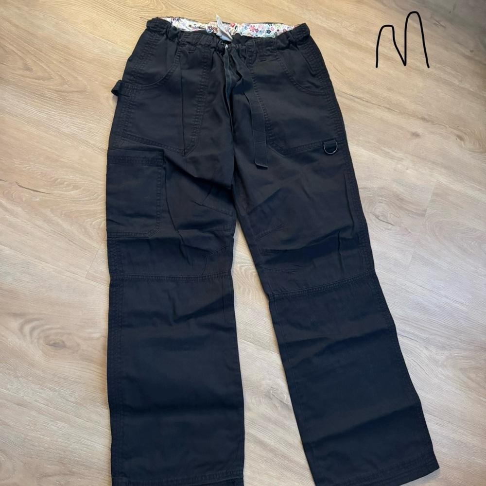 Black Scrub Cargo Pants